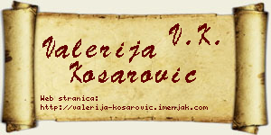 Valerija Košarović vizit kartica